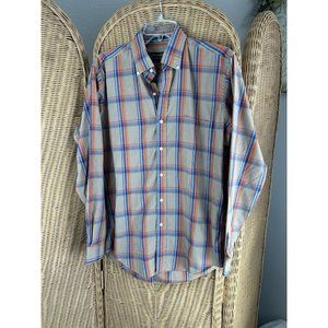 button down shirt Plaid Large Colours By Alexandra Julian Brown Orange